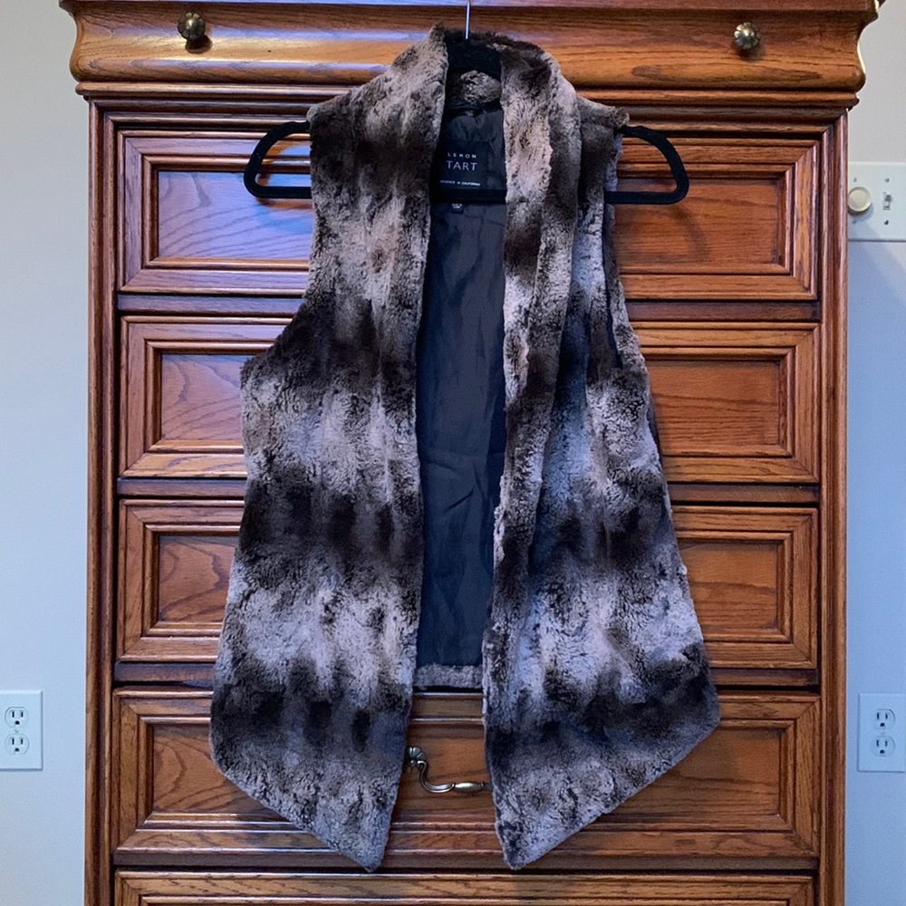 Lemon Tart Faux Fur Vest